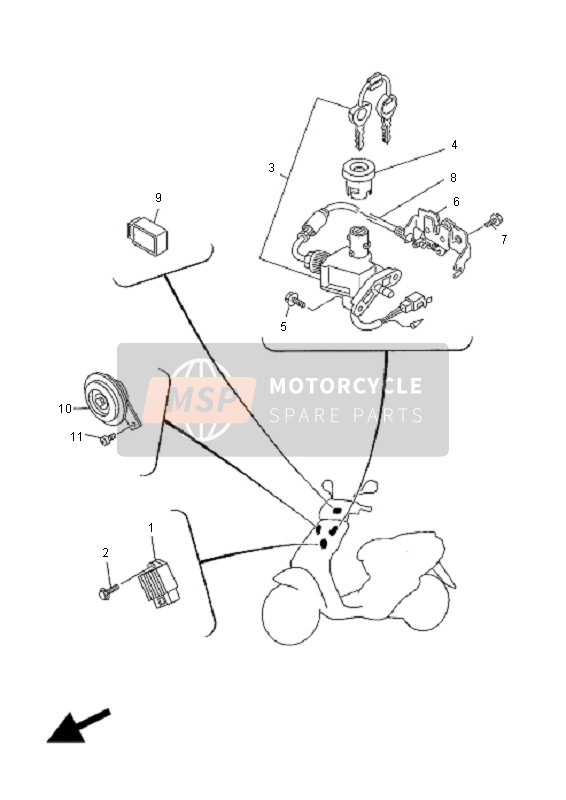 Yamaha YN50R NEOS 2008 Electrical 1 for a 2008 Yamaha YN50R NEOS